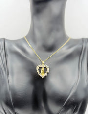 Everyday luxury fashion jewelry heart medallion with durable PVD gold coating.