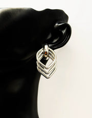 Luxe Interlocking Teardrop Hoop Earrings | BEST FASHION JEWELRY IN UAE