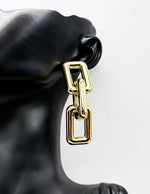 Everyday luxury jewelry uae radiant link earrings from best jewelry shop in UAE.
