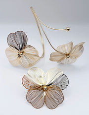 Hypoallergenic gold plated botanical armlet and ring United Arab Emirates.