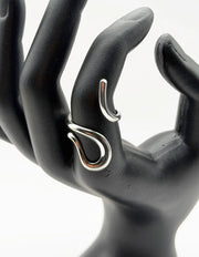 Zenith Architectural S-Curve Wrap Ring | 18K Gold Plated | Waterproof