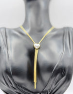 Premium gold tassel drop statement necklace UAE.