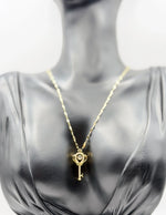Hypoallergenic non-tarnish gold crown key jewelry for women UAE.