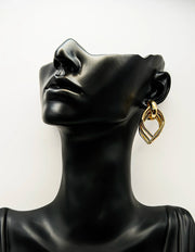 Luxe Interlocking Teardrop Hoop Earrings | BEST FASHION JEWELRY IN UAE