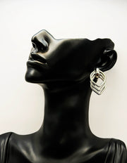 Luxe Interlocking Teardrop Hoop Earrings | BEST FASHION JEWELRY IN UAE