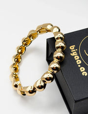 Waterproof 18K gold beaded statement bangle Biya Accessoires UAE gift for her
