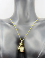 Modern luxury gold heart lock necklace gift for her Dubai.