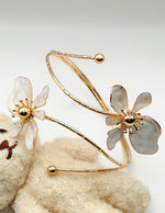 Luxury tarnish-free stainless steel goddess arm bangle for sensitive skin.
