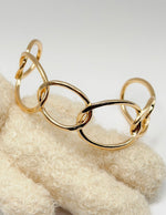 Waterproof 18K gold oversized link chain bangle Biya Accessoires UAE.