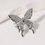 Modern luxury fine art editorial jewelry chunky butterfly ring gift for her.