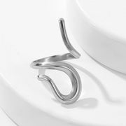 Zenith Architectural S-Curve Wrap Ring | 18K Gold Plated | Waterproof