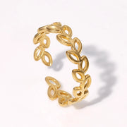 Modern luxury fine art editorial jewelry dainty vine ring gift for her.