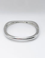 Silver bracelet on a white background
