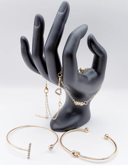 Luxury tarnish-free stainless steel 5-piece jewelry stack for sensitive skin.