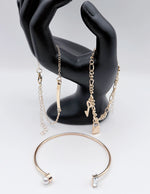 Luxury tarnish-free stainless steel 5-piece jewelry stack for sensitive skin.