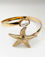 Non-tarnish oceanic starfish armlet for women Dubai luxury fashion.