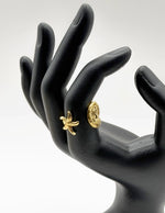Hypoallergenic non-tarnish high relief gold coastal ring UAE.