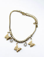 Waterproof gold crystal drop insect charm bracelet for women Dubai.