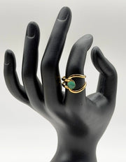 Hypoallergenic non-tarnish high polish blue stone ring UAE.