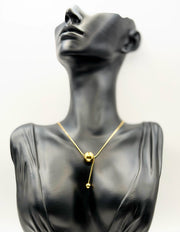 Everyday luxury fashion jewelry gold snake chain necklace with durable PVD coating.