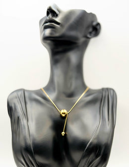 Everyday luxury fashion jewelry gold snake chain necklace with durable PVD coating.