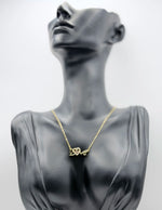 Biya Accessoires 18K gold plated Love necklace with dancing crystal heart.