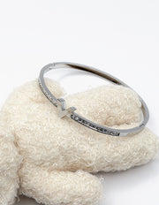 Vanguard Chevron Crystal Bangle | 18K Gold Plated & Silver | Waterproof