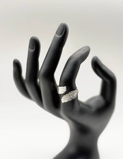 Modern luxury fine art editorial jewelry wrap wing ring gift for her.