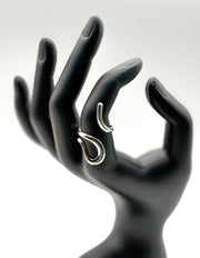 Zenith Architectural S-Curve Wrap Ring | 18K Gold Plated | Waterproof
