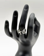 Modern luxury fine art editorial jewelry coastal statement ring gift for her.