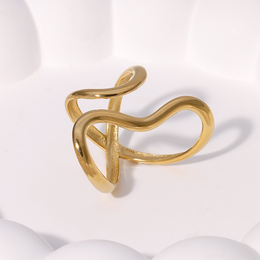 Aethel Abstract Infinity Loop Ring | Premium Stainless Steel | Waterproof