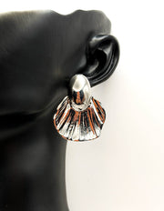 Luxe Gilded Shell Statement Studs | Best Imitation Jewellery Brands In UAE